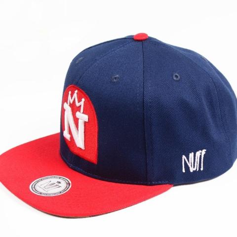 Nuff Wear snapback cap - Navy & Red