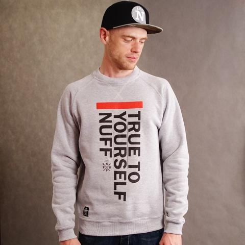 Nuff wear Classic fit - True To Yourself sweatshirt - gray