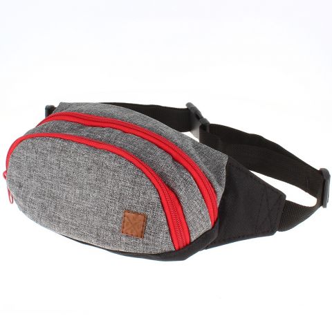 Nuff Bum bag - gray & red