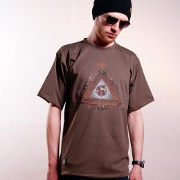 Tshirt męski - Nuff Wear - Wood & Chain 00513 - brown