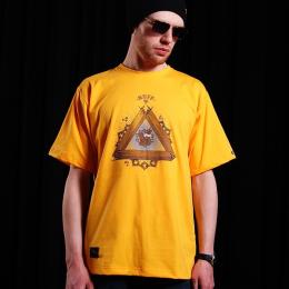 Tshirt- Nuff Wear - Wood & Chain 00513 - yellow