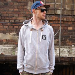 Nuff wear gray zip Hoody I