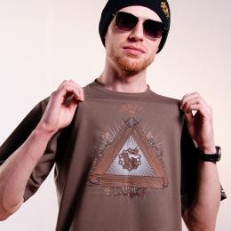 Tshirt męski - Nuff Wear - Wood & Chain 00513 - brown